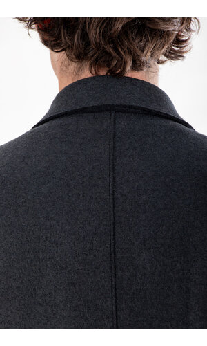 Harris Wharf Harris Wharf Jas / Fly Front / Navy Blauw Harris Wharf Harris Wharf Jas / Fly Front / Navy Blauw