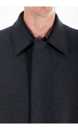 Harris Wharf Harris Wharf Jas / Fly Front / Navy Blauw Harris Wharf Harris Wharf Jas / Fly Front / Navy Blauw
