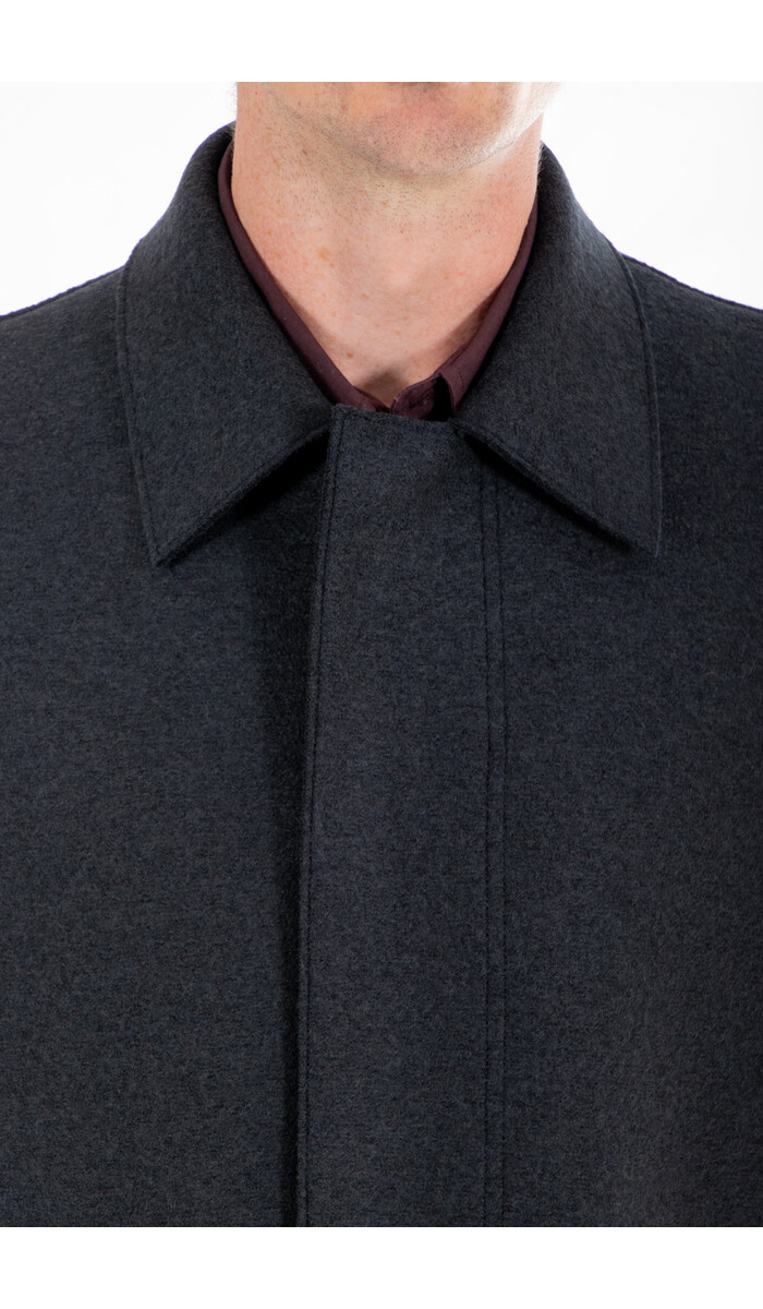 Harris Wharf Harris Wharf Jas / Fly Front / Navy Blauw Harris Wharf Harris Wharf Jas / Fly Front / Navy Blauw
