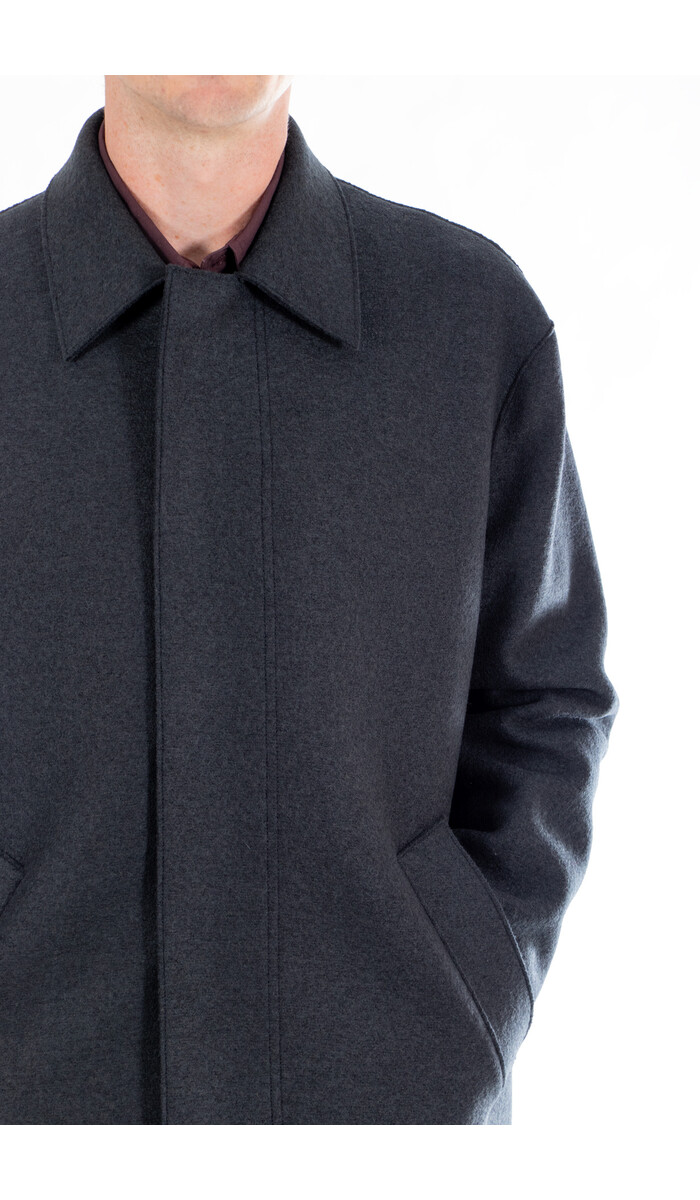 Harris Wharf Harris Wharf Jas / Fly Front / Navy Blauw Harris Wharf Harris Wharf Jas / Fly Front / Navy Blauw