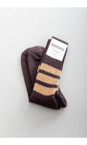 RoToTo RoToTo Sok / Coarse Ribbed Crew / Houtskool