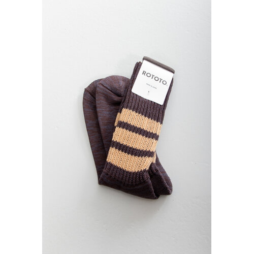 RoToTo RoToTo Sok / Coarse Ribbed Crew / Houtskool