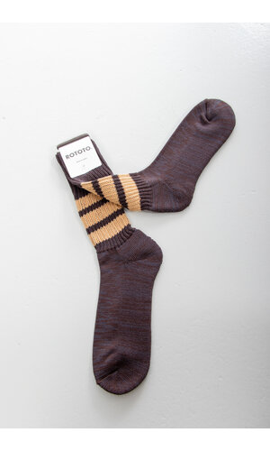 RoToTo RoToTo Sok / Coarse Ribbed Crew / Houtskool