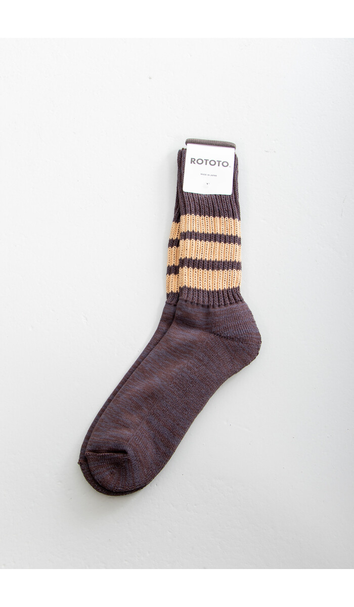 RoToTo RoToTo Sok / Coarse Ribbed Crew / Houtskool