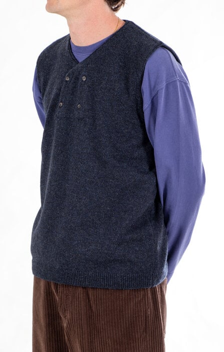 Max Rohr Max Rohr Pullunder / 4 Button Vest / Blau Max Rohr Max Rohr Pullunder / 4 Button Vest / Blau