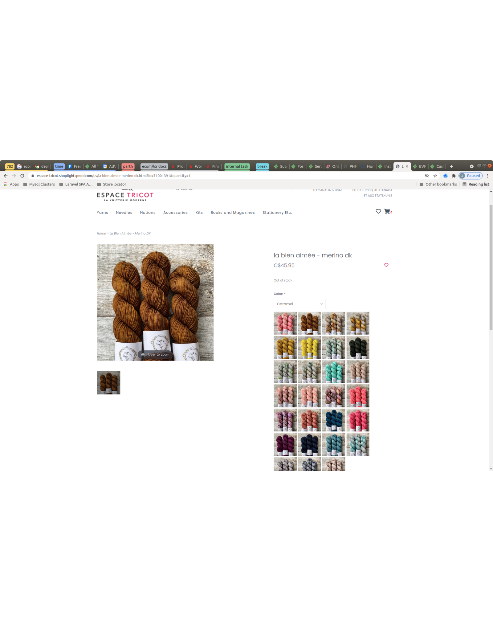 ABI Item B Color Matrix