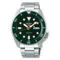 Seiko SEIKO 5 SPORTS Automaat, staal/staal, groene wijzerplaat en lunette, 10Atm