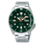 Seiko SEIKO 5 SPORTS Automaat, staal/staal, groene wijzerplaat en lunette, 10Atm