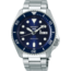 SEIKO SEIKO 5 SPORTS Heren Automaat, staal/staal, blauwe wijzerplaat en lunette, 10Atm