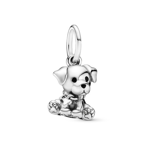Pandora PANDORA 798009EN16 Labrador dog silver dangle with black enamel