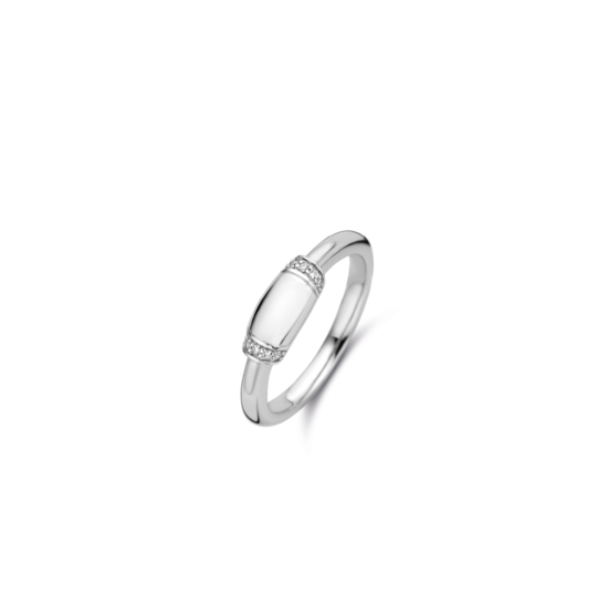 Ti Sento Milano TI SENTO MILANO  12193ZI Zilver gerhodineerde ring met zirconia's