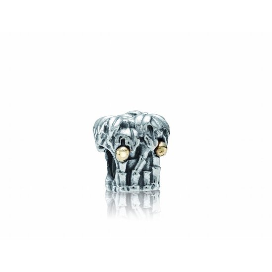 Pandora PANDORA 790521 Bedel zilver met 14k goud - Tropische palmbomen