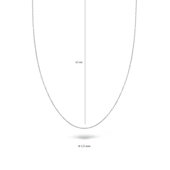 Blush BLUSH 3010WGO 14k witgouden ankercollier 1.0 mm dik en 42 cm lang