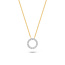 Blush BLUSH 14krt. geelgouden collier met witgouden open rondje bezet met zirconia's 3065BZI