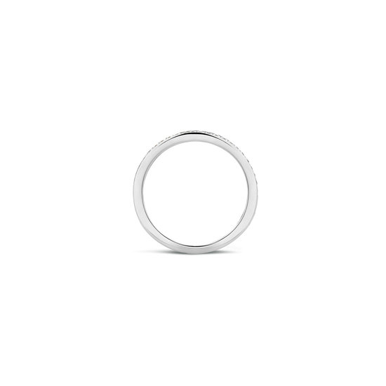 Blush BLUSH 14k witgouden ring met één rij pavé gezette zirkonia's 1119WZI