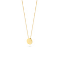 Blush BLUSH 14k Geelgouden collier, ankerschakel, met ronde graveerplaat als hanger 3080YGO (UITLOPEND)