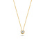 Blush BLUSH 14k. geelgouden ankercollier fijn met solitairhanger zirkonia 5 mm 42 cm.