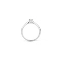 Blush BLUSH 14krt witgouden solitairring met zirconia 4.0 mm in 4-poots chaton 1187WZ (UITLOPEND)