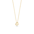 Blush BLUSH 14krt geelgouden collier met hanger, open hartje 3081YGO
