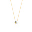 BLUSH BLUSH 14k. geelgouden fijn ankercollier met 3 losse ringetjes, bicolor