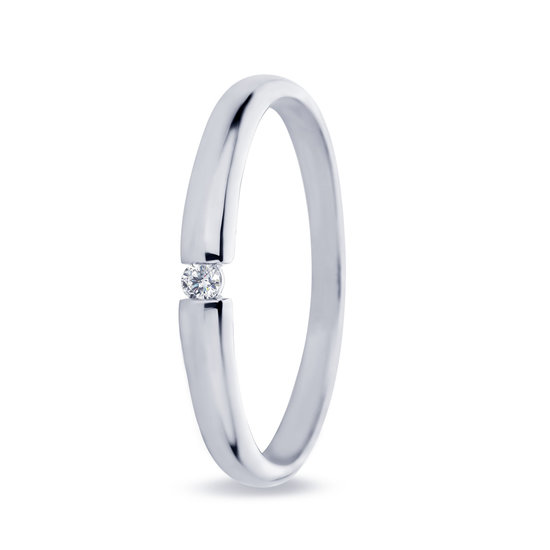 Miss Spring Miss Spring ring Bibi 14 krt witgoud MSR521WG-55 maat 55