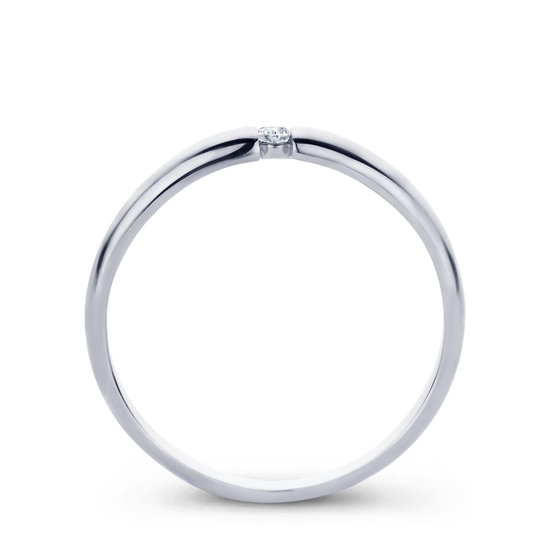 Miss Spring Miss Spring ring Bibi 14 krt witgoud MSR521WG-55 maat 55