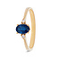 Miss Spring Miss Spring ring Helena blauwe saffier en diamant P/W 0,03crt 14krt geelgoud MSR583SAGG-54, maat 54