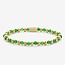 Rebel&Rose Rebel&Rose RR40049-G-S Mix Green Harmony 4mm yellow gold plated, maat S