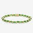 Rebel&Rose Rebel&Rose RR40049-G-S Mix Green Harmony 4mm yellow gold plated, maat S