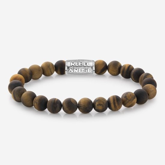 Rebel&Rose Rebel&Rose RR-80023-S-M Matt Tiger Lily 8mm, maat M