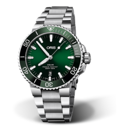 Oris Aquis Date Green 01 733 7730 4157-07 8 24 05PEB 43.5 mm