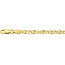 Collectie Milikan 14 karaat geel gouden armband, fantasie valkoog, 19 cm 1047500