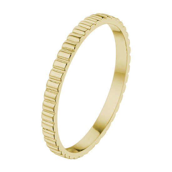 Collectie Milikan 14 karaat geelgouden aanschuifring , strakke lijnen maat 16 1048760.