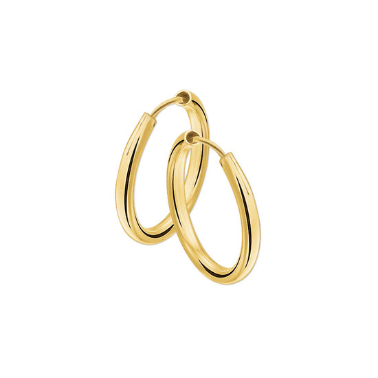 Collectie Milikan 14 karaat geelgouden creolen 15x2.5mm bol 1039154.