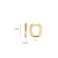 Blush BLUSH 14krt geelgouden klapcreolen, ovaal 7218YGO