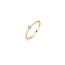 BLUSH BLUSH 14krt bicolor solitairring met zirconia 2.5mm in 4-poots chaton 1186BZI