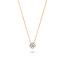 BLUSH BLUSH 14k. geelgouden ankercollier fijn met solitairhanger zirkonia 4mm 42cm 3057YZI