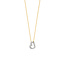 Blush BLUSH 14krt. geelgouden collier met hanger, open hartje, pavé zirconia's 3072BZI