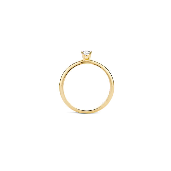 Blush BLUSH 14k. geelgouden ring 1132YZI, ronde scheen, met zirconia 3.5mm in 4-poots chaton