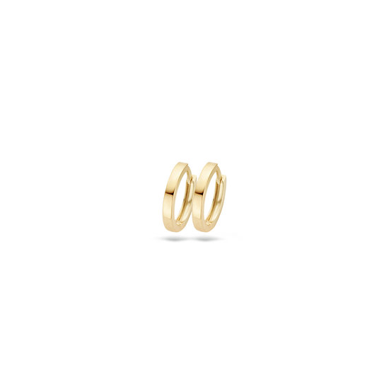 Blush BLUSH 14k. geelgouden klapcreolen vlak 11,4x1.8mm 7202YGO