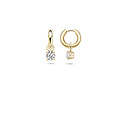Blush BLUSH 14krt. geelgouden creoolhangers met blanke zirconia 9045YZI
