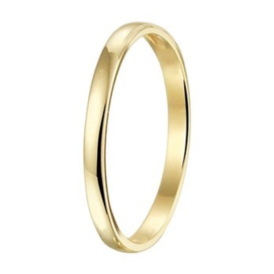 Collectie Milikan 14 karaat geelgouden aanschuifring, 2 mm, glad maat 17 1048117.