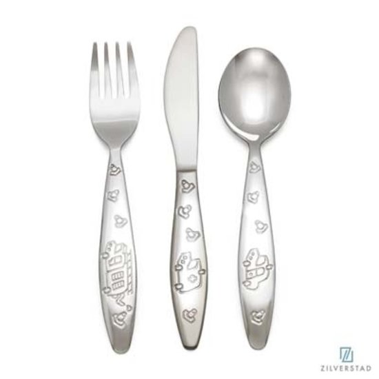 Zilverstad kinderbestek en spaarpotten Kinderbestek Hulpdiensten 3-delig 4252070