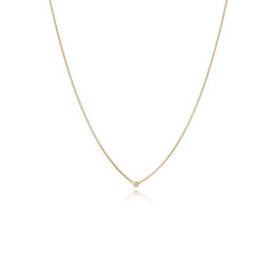 Miss Spring Miss Spring collier Button 14krt geelgoud 0.03 crt P/W  MSC024DIGG