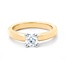 by R&C R&C Lifetime Collection Solitairs Feline ring RIN0082SIRGG, bicolor 0.05ct SI/R maat 54