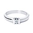 by R&C R&C Camille14 karaat witgouden ring met diamant 1x0.07 crt. + pave 0.04 crt. Maat 54.