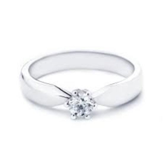 by R&C R&C Lifetime Collection Solitairs Elise RIN0038LWG21, witgoud 0.21ct SI/R maat 55