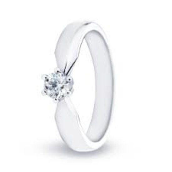 by R&C R&C Lifetime Collection Solitairs Elise RIN0083LW, witgoud 0.19ct P/W maat 53