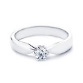 by R&C R&C Lifetime Collection Solitairs Elise RIN0083LW, witgoud 0.19ct P/W maat 53