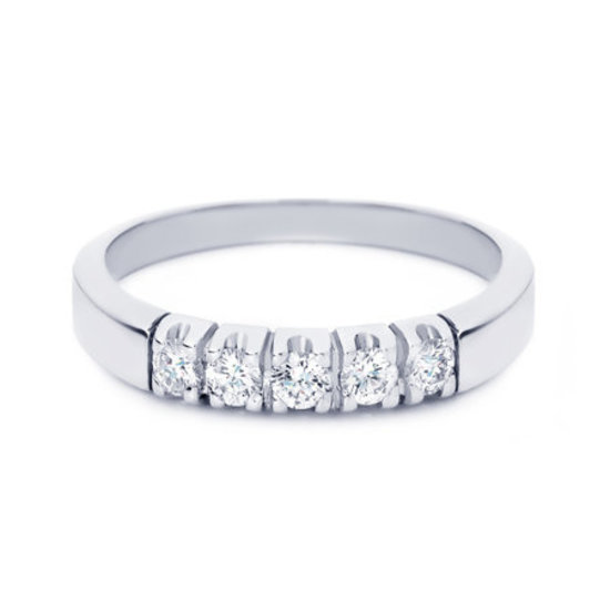by R&C R&C Lifetime Collection Alliance Cato ring RIN1001-5WG, witgoud 5x 0.01ct P/W maat 52